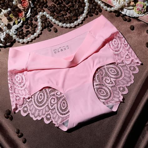 2017 Silky Seamless Sexy Lingerie Pink Women Underwear String Cute Pink Panties Women Panties