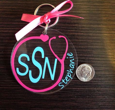 I love the look it creates when you fuse it to acrylic! Acrylic keychain #nursing #cricut #cricutexplore # ...