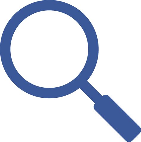 Download Facebook Search Icon - Blue Magnifying Glass Icon PNG Image with No Background - PNGkey.com