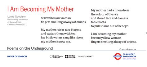 I Am Becoming My Mother Poems On The Underground