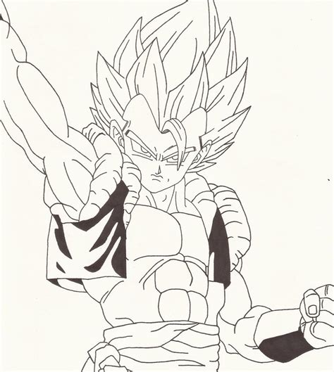 Dragon ball z coloring pages. Gogeta (lineart) by superheroarts on DeviantArt