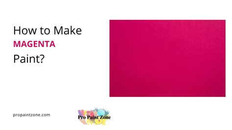 How To Make Magenta Paint Step By Step Color Mixing Instructions