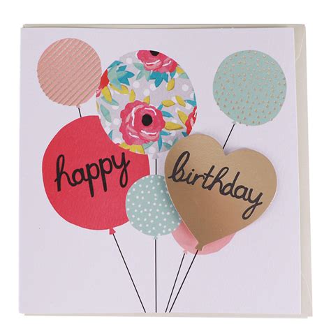 Card Happy Birthday Balloons Card Birthday I Klosh Birthday Cards Klosh