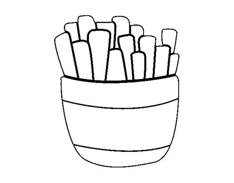 Dibujo De Patatas Fritas Para Colorear Dibujos Net