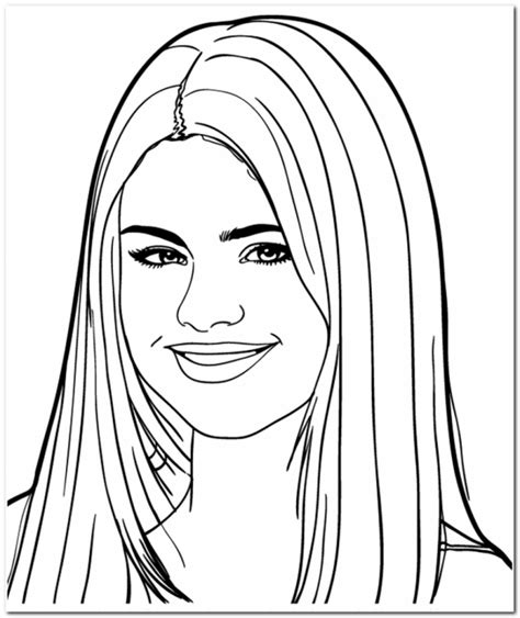 Kawaii princess with prince toad coloring pages. Selena Gomez (Celebrities) - Printable coloring pages