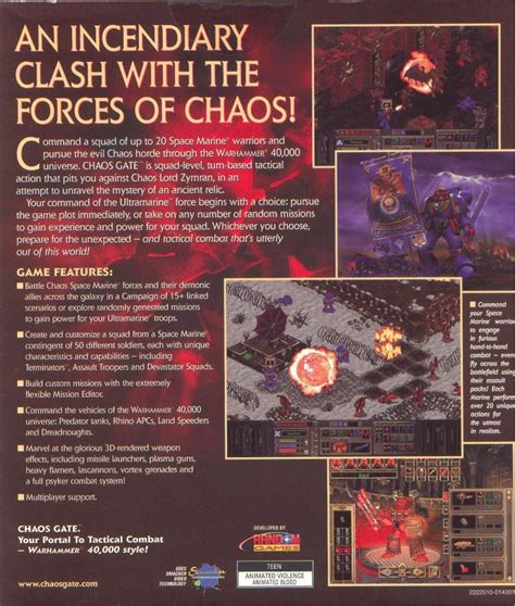 Warhammer 40000 Chaos Gate 1998 Windows Box Cover Art Mobygames
