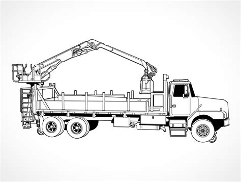 Truck Crane Drawing At Explore Collection Of Truck