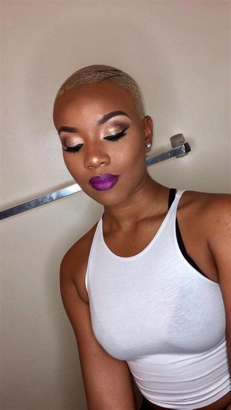 bald haircut style and makeup inspiration for all you daring black women bald haircut shaved