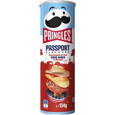 Pringles Southern Style Bbq Ribs Flavour Chips 134g Woolworths