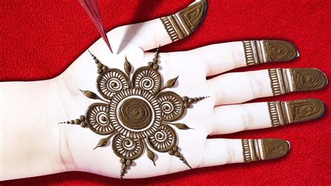 Wedding Special Stylish Gol Tikki Mehndi Design New Easy Simple