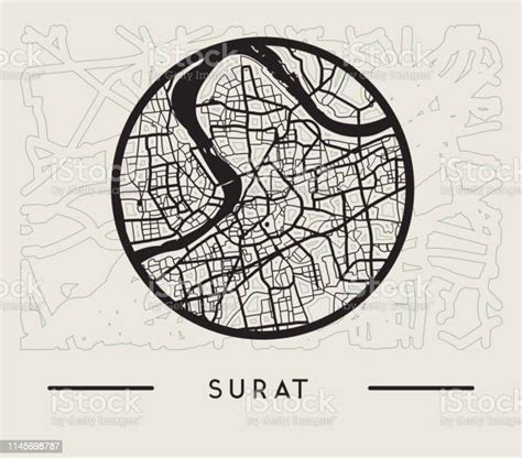 abstract surat city map illustration stock illustration download image now city map aerial
