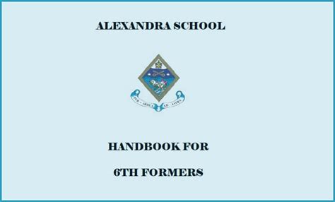 6th Year Booklet The Alexandra School