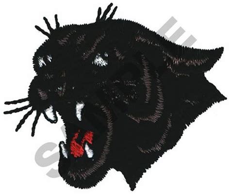 Panther Head Embroidery Design Embroidery Designs
