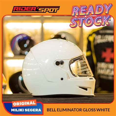 Jual Helm Motor Bell Eliminator White Full Face Helmet Putih Touring