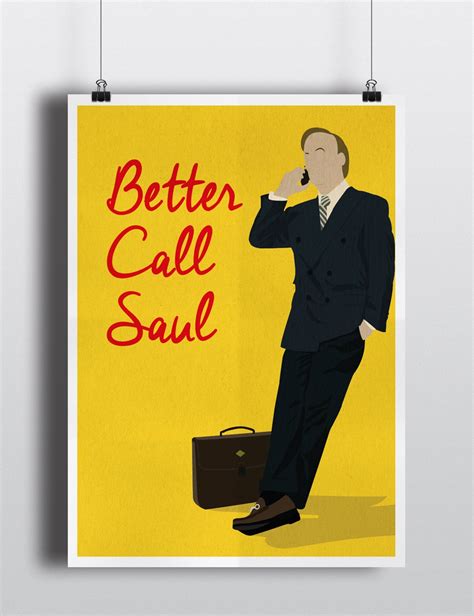 Better Call Saul Saul Goodman Minimalist Print Poster Better Etsy