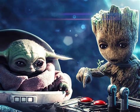 Choose one beautiful wallpaper for your iphone or android. 1280x1024 Baby Groot And Baby Yoda 1280x1024 Resolution HD ...