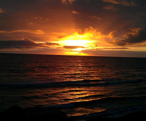 Amazing Sunset Bonito Horizon Ocean Sun Waves Hd Wallpaper Peakpx