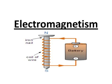 A simple electromagnet is constructed by winding a wire around a cylinder (e.g., empty thread spool) and attaching the ends of the wire to the poles (+ and an electromagnet is a coil of wire wrapped around a metal core several times. Electromagnetism and D.C. Motors Worksheets and Answers ...