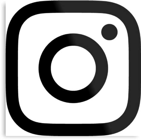 Lámina Metálica Nuevo Logotipo De Instagram En Blanco Y Negro De