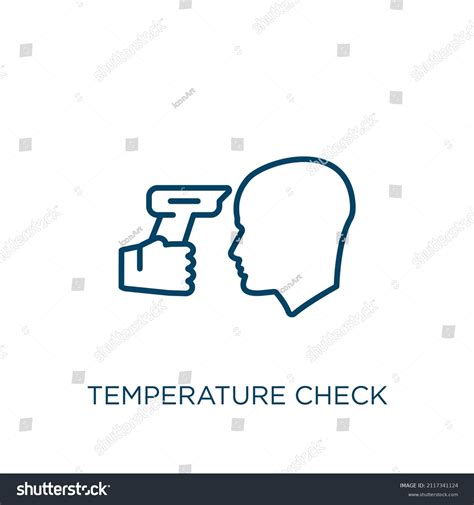 Temperature Check Icon Thin Linear Temperature Stock Vector Royalty