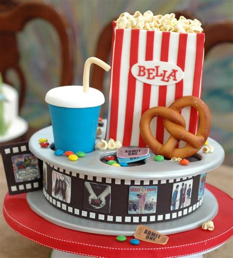 pastrychik movie and a popcorn movie theme cake movie cakes movie themed party fancy cakes