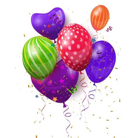 Colorful Birthday Balloons Png Image Background Png Arts