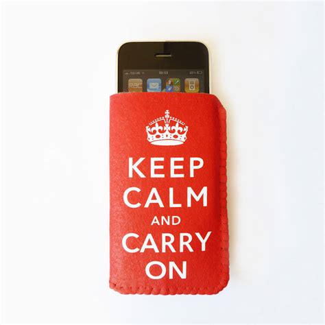 Keep Calm And Carry On Phone Case By Crank