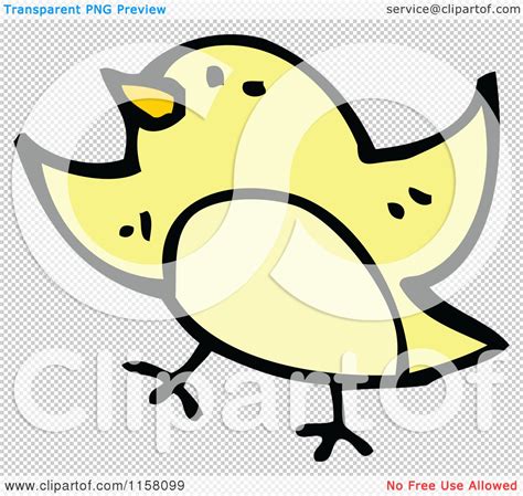 Cartoon Of A Yellow Chick Royalty Free Vector Illustration By Lineartestpilot 1158099
