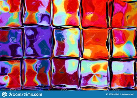 Brightly Colored Glass Block Wall Stock Illustration Illustration Of Color Black 151691249