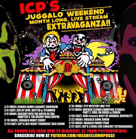 Insane Clown Posses Juggalo Weekend Month Long Livestream Extravaganza