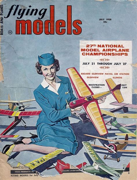 1958 flying models magazine cover vintage models old models vintage ads vintage logos
