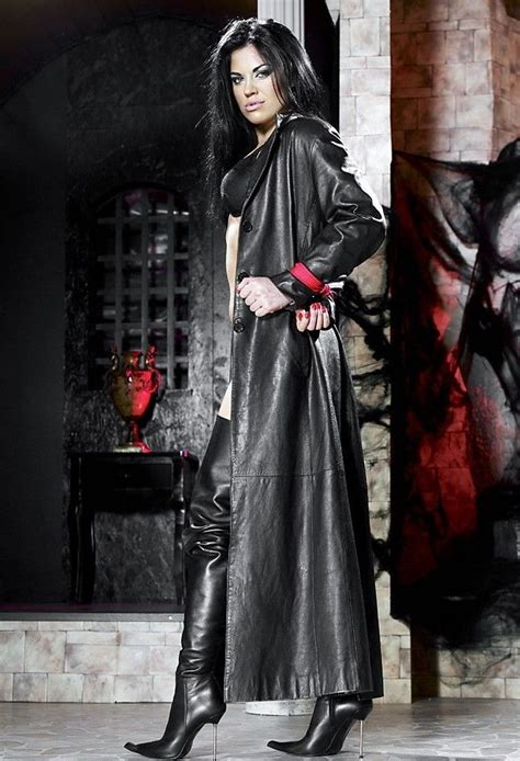 Pin Van Switch Sleter Op Coats Long Leather Female Zwarte Leren Jas