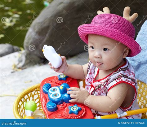 Baby In Red Hat Stock Photo Image Of Summer Sweet Look 43287344