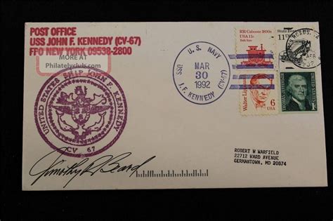 Help us remember past fleet weeks by tagging a close up view of the island superstructure aboard u.s. Naval Cover - Ship ' S Cachet - Uss John F Kennedy (cv ...