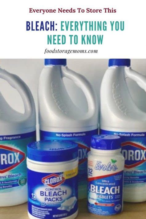 Bleach Everything You Need To Know Food Storage Moms