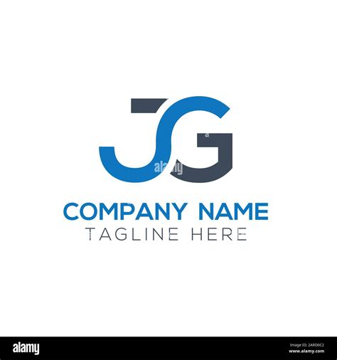 Letter Jg Logo Design Vector Template Initial Linked Letter Design Jg
