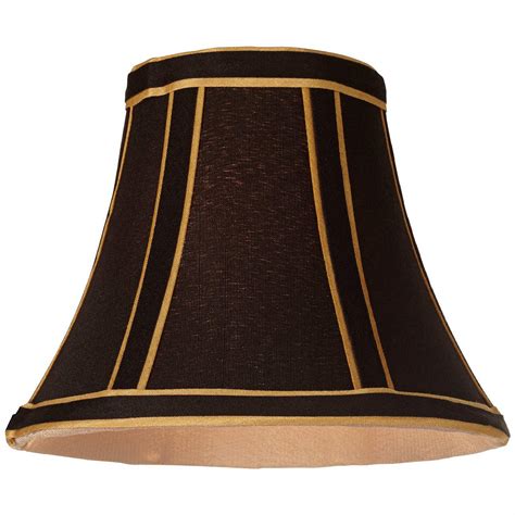 Black With Gold Trim Lamp Shade 3x6x5 Clip On 97580 Lamps Plus