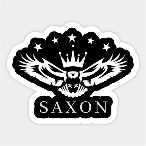 Saxon Crowned Eagle Logo Saxon Sticker Teepublic