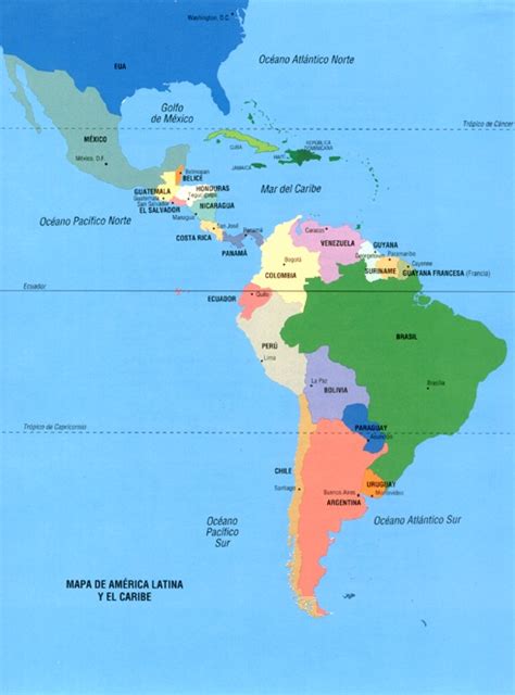 Mapa Del Continente Americano Con Sus Paises Y Capitales Imagui Porn