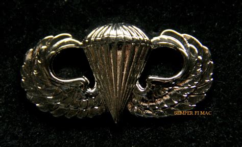 Parachutist Jump Badge Paratrooper Basic Wing Pin Us Army Navy Air