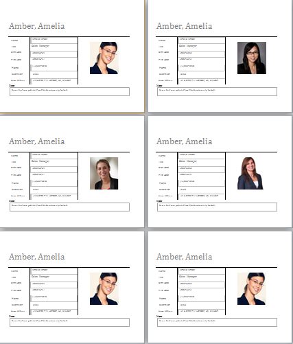 Employee Profile Templates Microsoft Word And Excel Templates