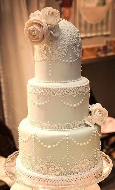 Gallery Elegant Vintage Lace And Pearl Wedding Cake Deer Pearl Flowers