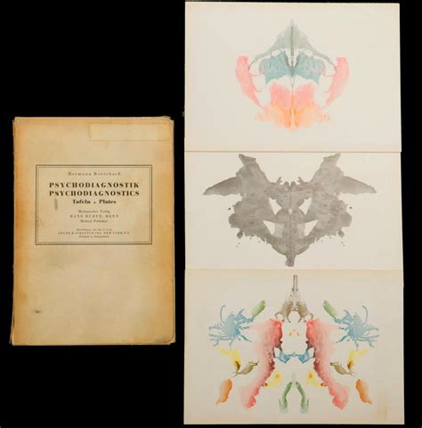 Lot Rare Set Of Rorschach Ink Blot Test Cards