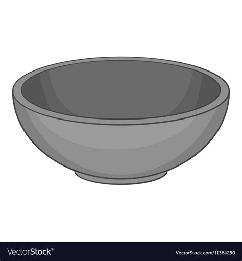 Bowl Icon Cartoon Style Royalty Free Vector Image