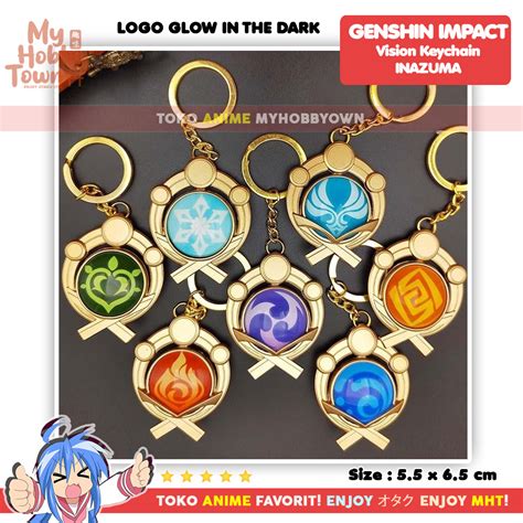 Gantungan Kunci Vision Genshin Impact Mondstadt Glow In The Dark Toko