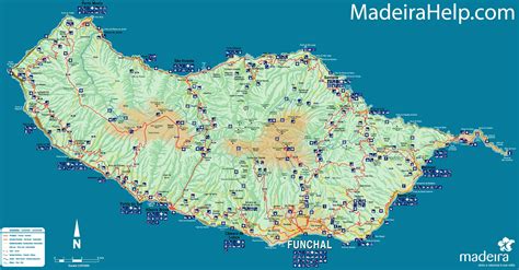 Kaarten Van Madeira Gedetailleerde Gedrukte Plattegronden Van Madeira