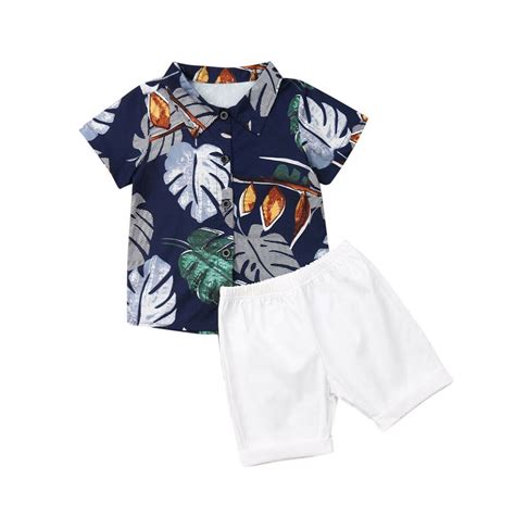 Summer Baby Kids Toddler Boy Clothes Casual T Shirt Tops Shorts Beach