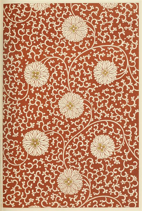 Chinese Pattern with White Flowers – Old Book Illustrations