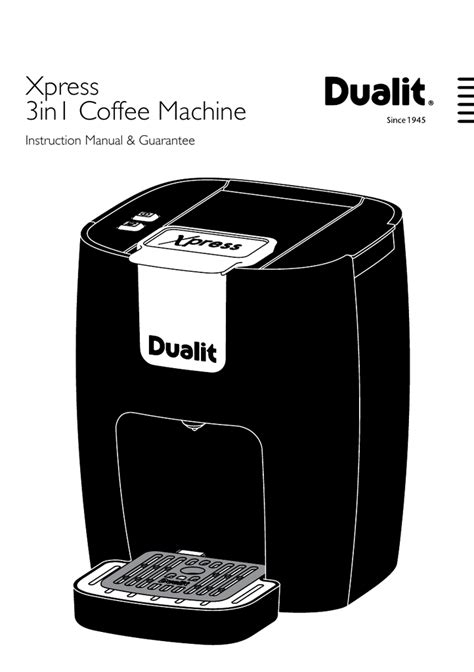 Be aware of how long milk in stored in the milk container. Dualit 3 in 1 Coffee machine Instruction manual | Manualzz