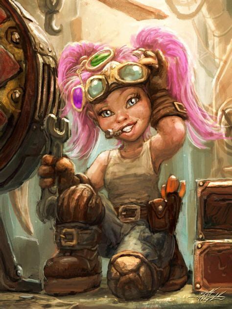 Pin By Andrea On Off To Azeroth In Female Gnome Warcraft Art